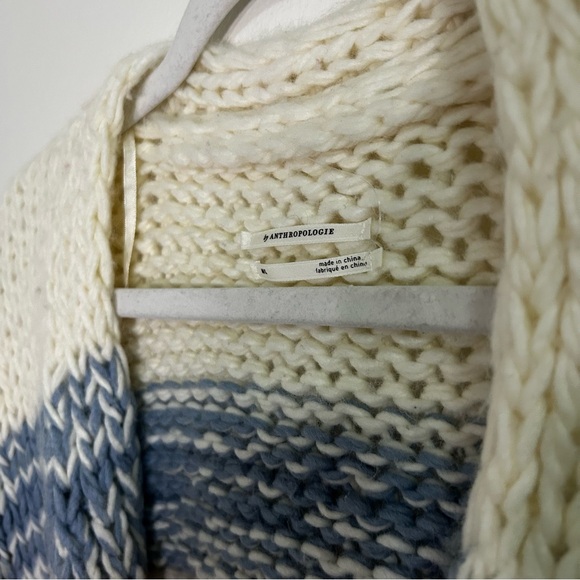Anthropologie chunky knit colorful striped open cardigan **see description - Picture 4 of 10